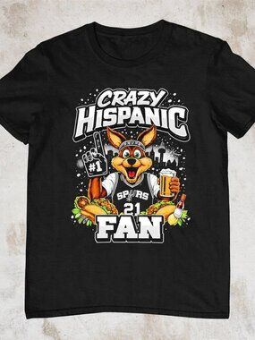 San Antonio Spurs Crazy Hispanic Fan T-Shirt 252